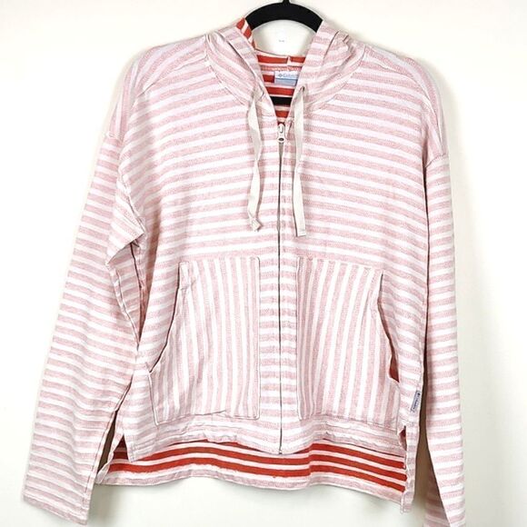 Columbia Striped Full Zip Hoodie Jacket Size XL - Picture 1 of 13